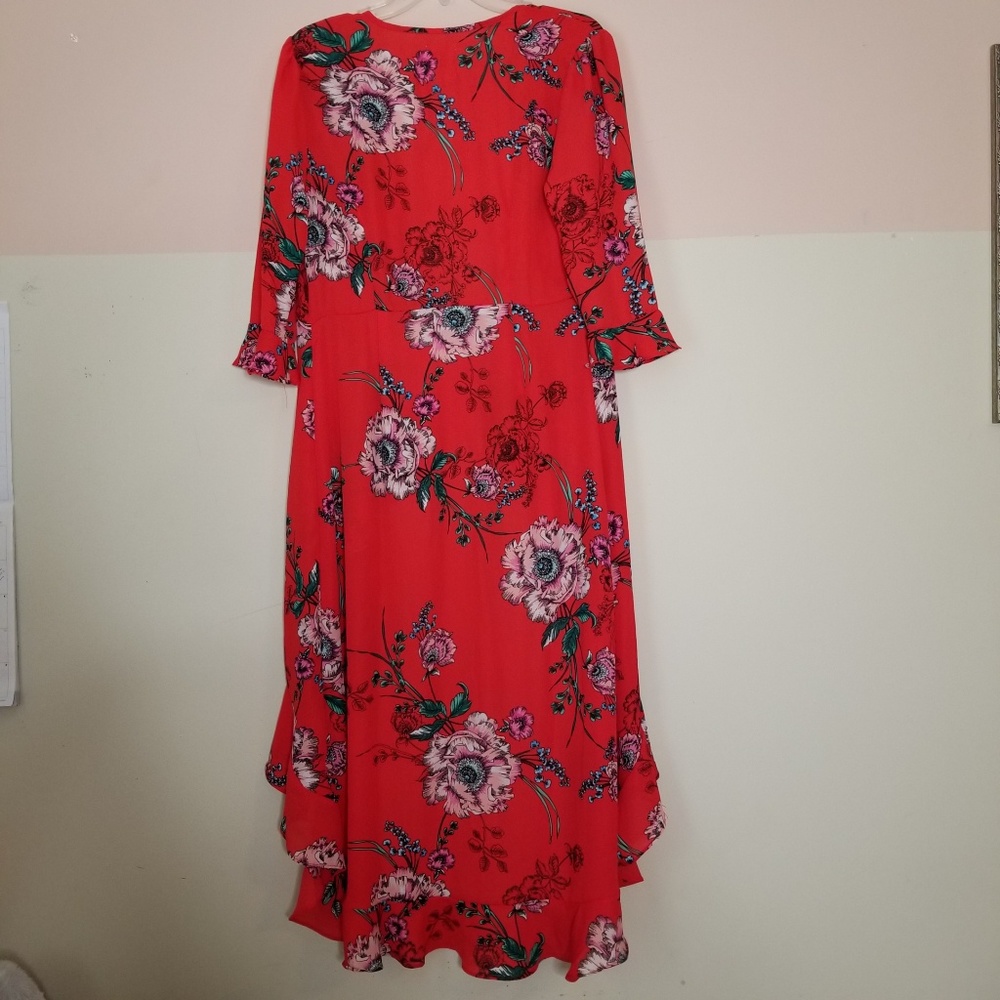 Haute Project red boho style kimono sz. M - Picture 2 of 6